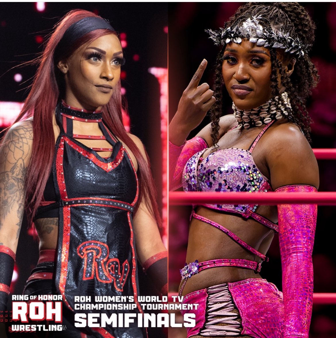 One step closer to becoming the ROH Women’s Tv Champion. On todays menu …. The Juicy Queen @amisylle. Better bring your absolute best cause The Chef ALWAYS delivers 👩🏾‍🍳 Catch this Semi-Finals match tonight on Watchroh.com 7/6c @ringofhonor