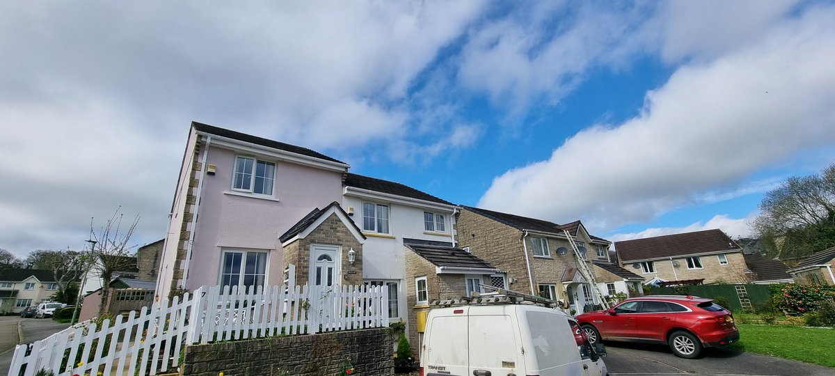 More fixing and clearing of gutters and replacing roofline products today in Tavistock