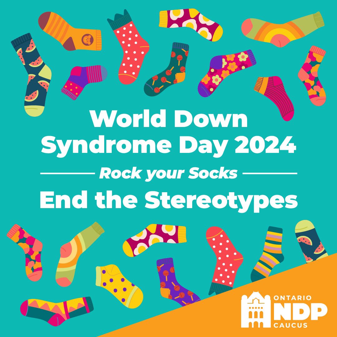 PeggySattlerNDP's tweet image. Today is World Down Syndrome Day! I rocked my socks at Queen’s Park to raise awareness for people with Down Syndrome. Learn more about how to support World Down Syndrome Day at worlddownsyndromeday.org #LotsofSocks #WDSD