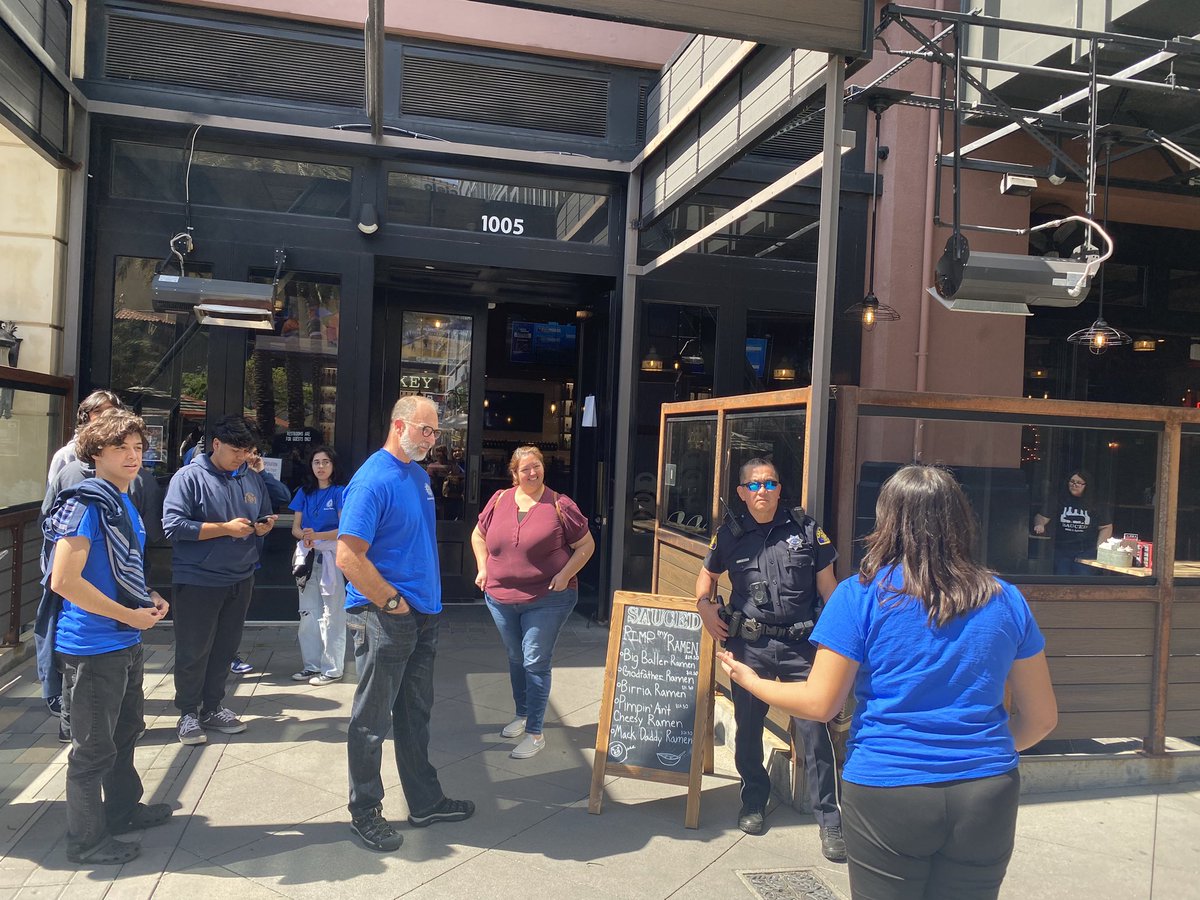 This speech practice just got serious! Sarah practicing her speech in front  of <a href="/SanJosePD/">San Jose Police Dept</a>