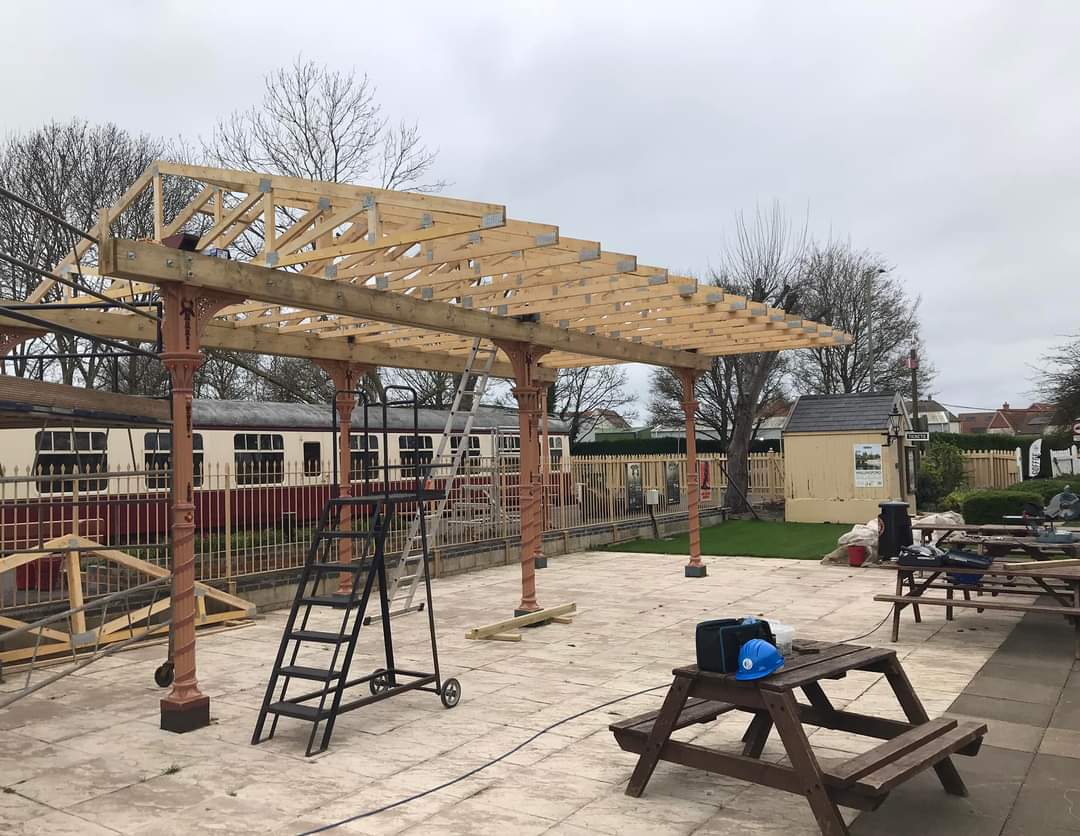 We may have not been running trains for 3 months, but we've been busy repairing the track and building a new shelter at Wallingford. We're always after new volunteers to help!