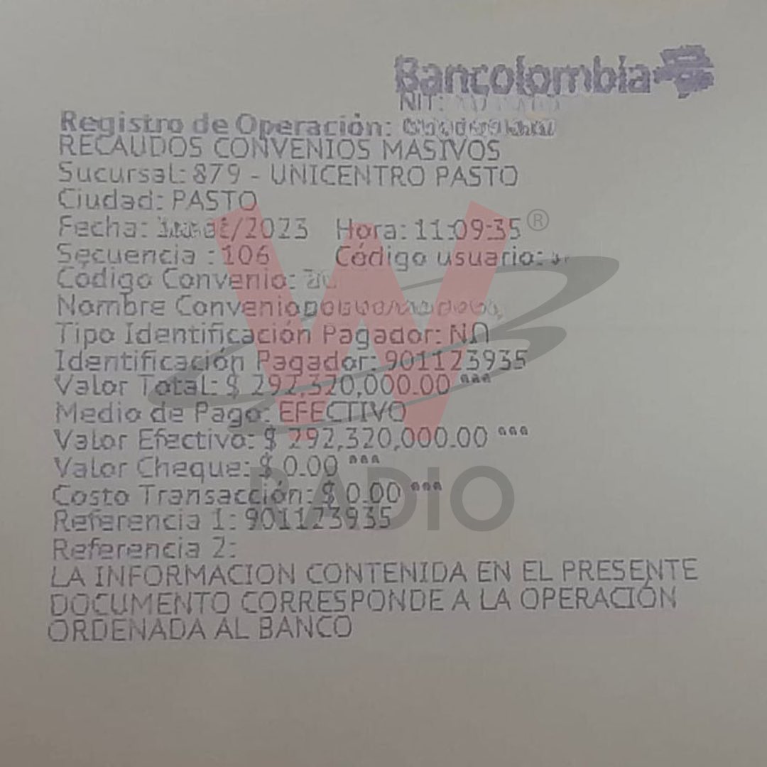 Aquí están algunas de las consignaciones que hizo en EFECTIVO la empresa de papel Impoamericana Roger SAS para la compra de los CARROTANQUES 🚛. Suman más de 900 millones de pesos en efectivo 💰y misteriosamente aunque la empresa fue matriculada en Cúcuta, los pagos se hicieron…