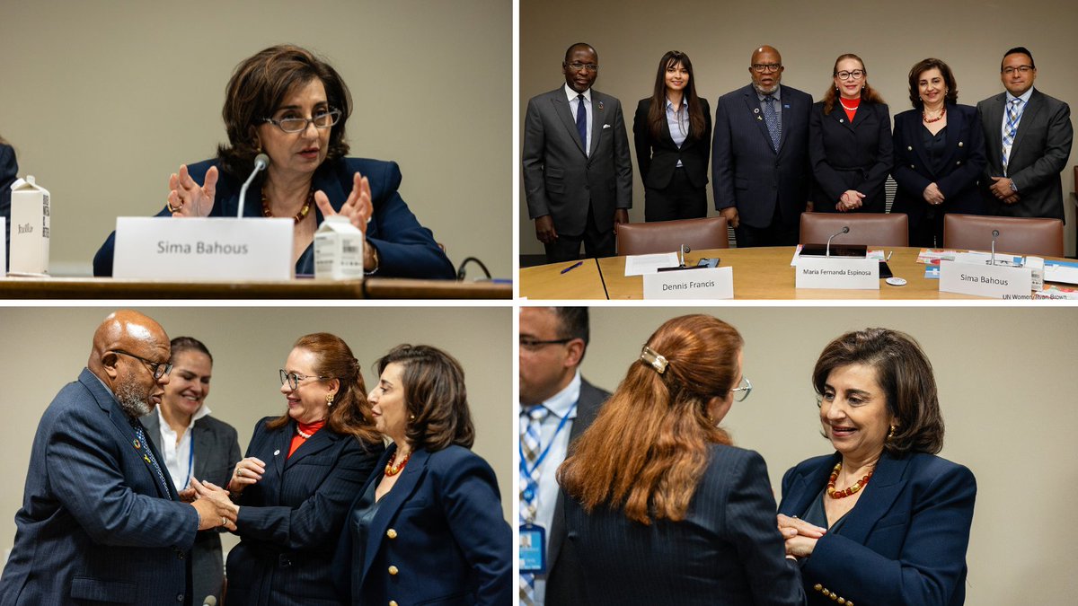Sima Bahous (@unwomenchief) on Twitter photo Investing in women is fundamentally a human rights issue.
Yet, our profit-driven global economy too often leaves women behind.
I welcomed the engaging dialogue led by <a href="/UN_PGA/">UN GA President</a> & <a href="/GWLvoices/">GWL Voices</a> at #CSW68 on reimagining a gender-inclusive financial architecture. Investing in women is fundamentally a human rights issue.
Yet, our profit-driven global economy too often leaves women behind.
I welcomed the engaging dialogue led by <a href="/UN_PGA/">UN GA President</a> & <a href="/GWLvoices/">GWL Voices</a> at #CSW68 on reimagining a gender-inclusive financial architecture.
