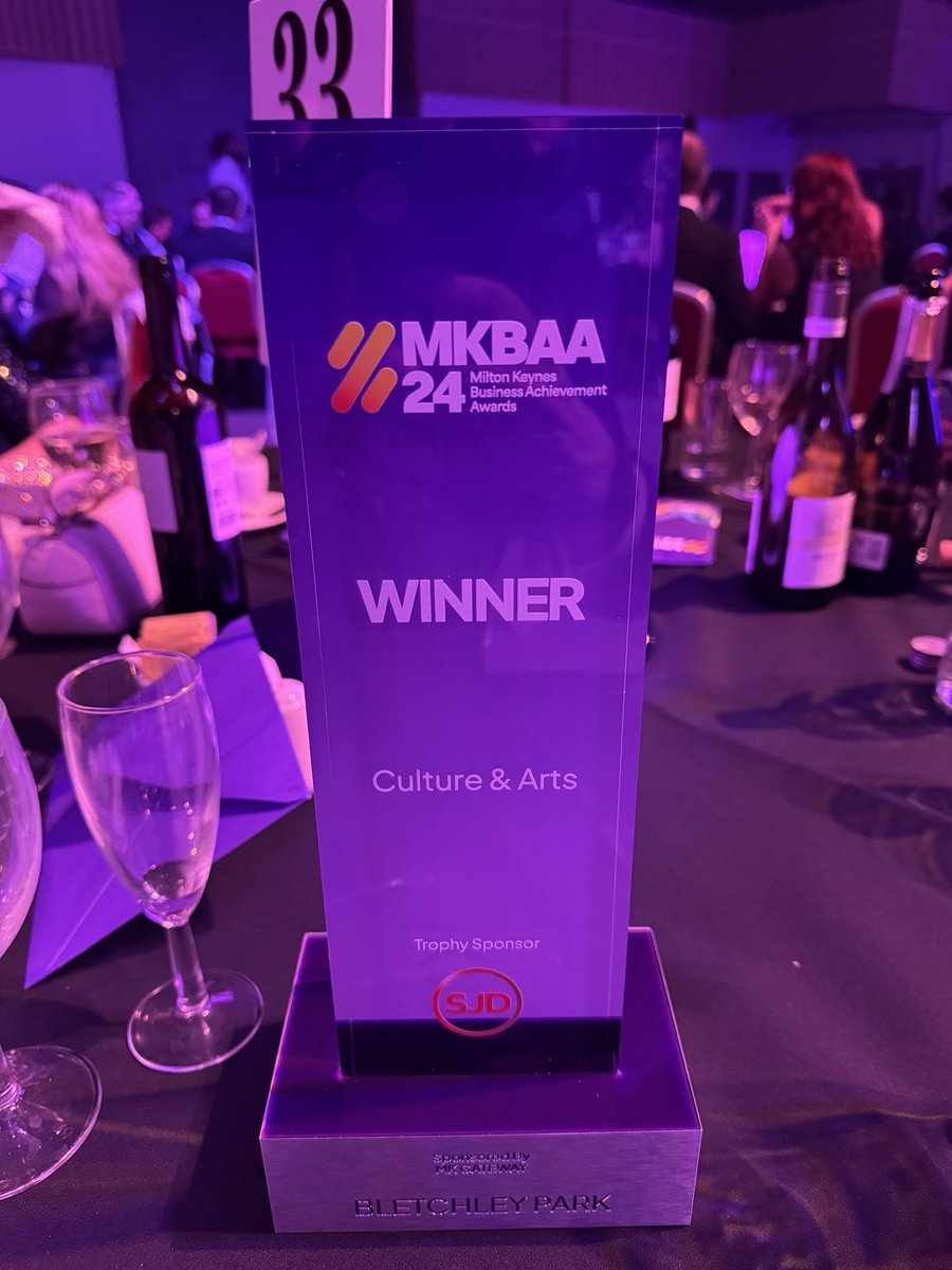 Very proud of the @bletchleypark team for all their efforts which have been recognised by winning the ‘Arts & Culture’ category at this evening’s @MK_BAA awards ceremony. Well done to the whole team!