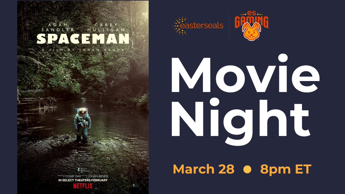 Join our ES Gaming community for another movie night! We'll be watching #Spaceman, starring Adam Sandler, on Netflix. Hop on our Discord to learn how to participate: discord.gg/4ZZwAvJRBg