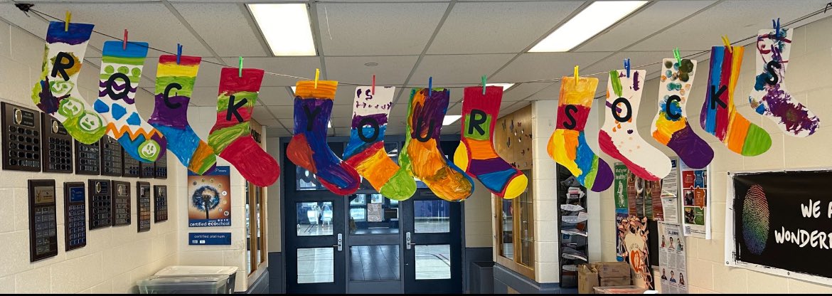 Thank you to all of our staff and students who participated in our Rock York Socks Day in support of Down Syndrome! @YCDSB @ElizabethCrowe_ @laurasawicky #RockYourSocks #WorldDownSyndromeDay2024