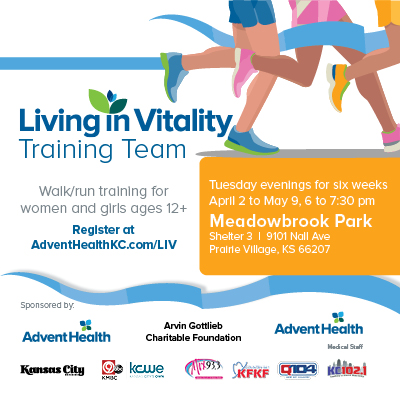 Whether you’re a runner working to get back into shape or want to become active, AdventHealth’s Living in Vitality Training Team can help.

Join us April 2nd for a 6-week exercise &amp; conditioning program for women and girls 12 and older.

Register HERE: ow.ly/18N050QZ7Yi