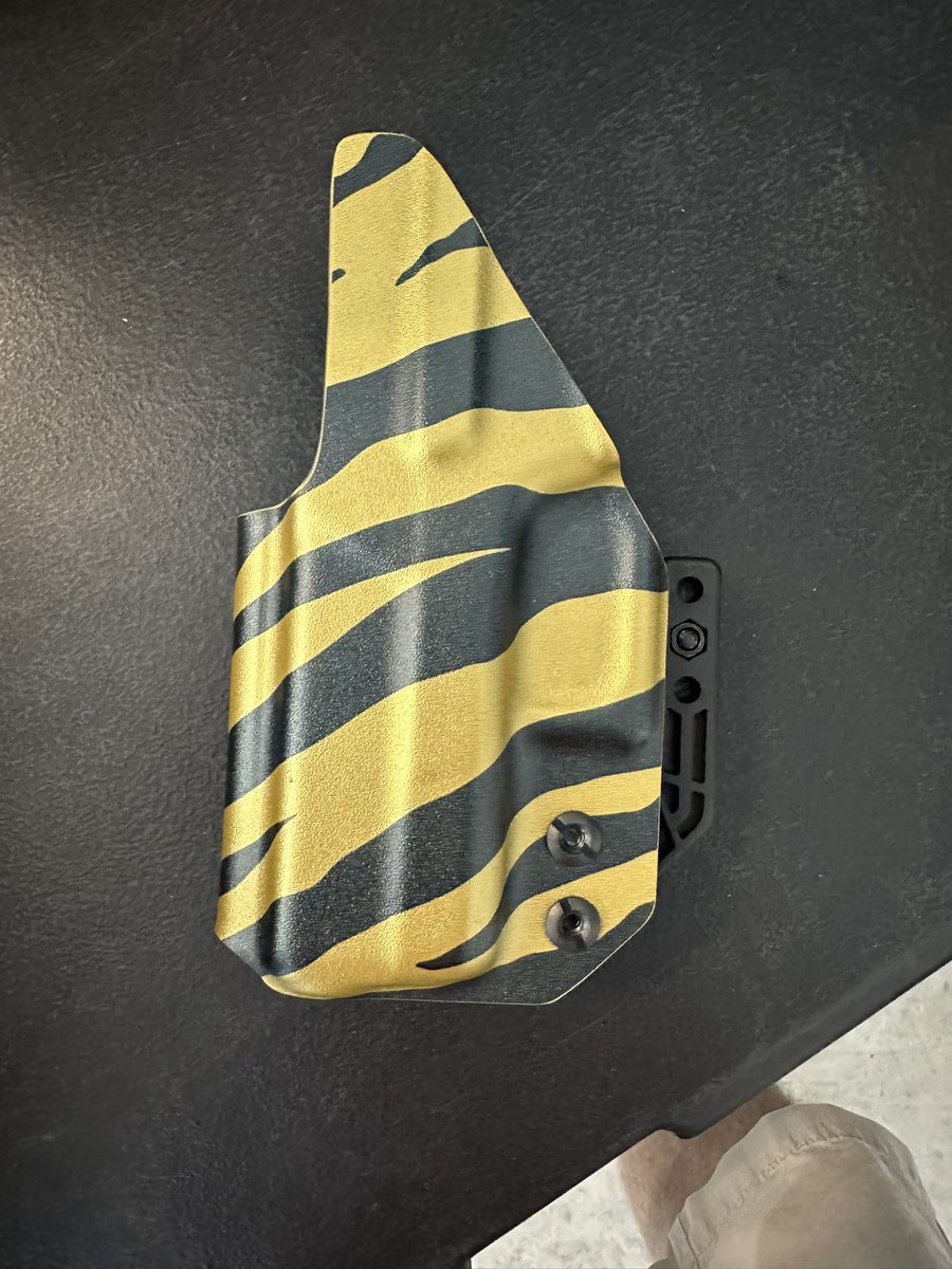 Coming up with new designs is fun! Get your personalized holster today! bucksholsters.com #tigerstripe #edc #Bucksholsters #2ndAmendment #gun
