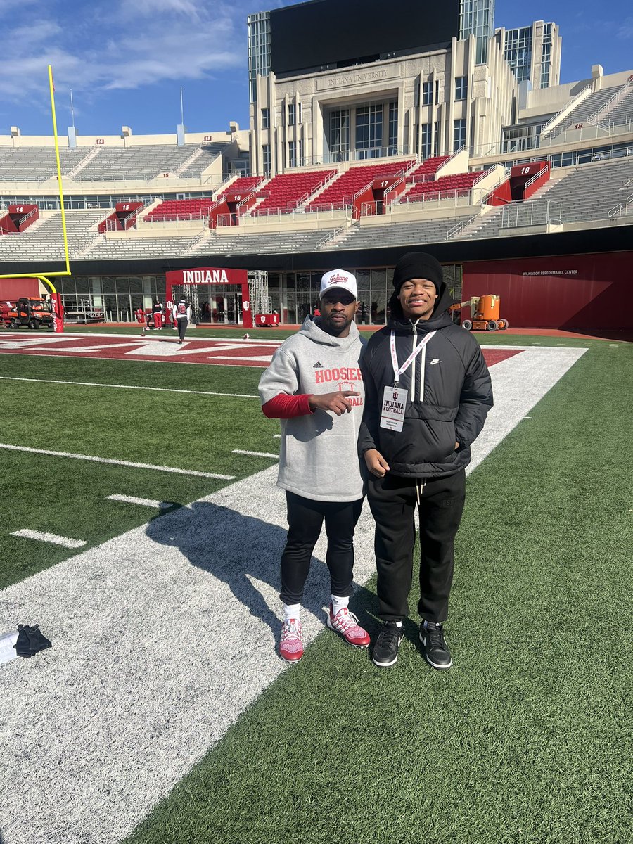 Thank you @IndianaFootball @CoachOjong and the rest of the coaching staff for an amazing and exciting unofficial visit.