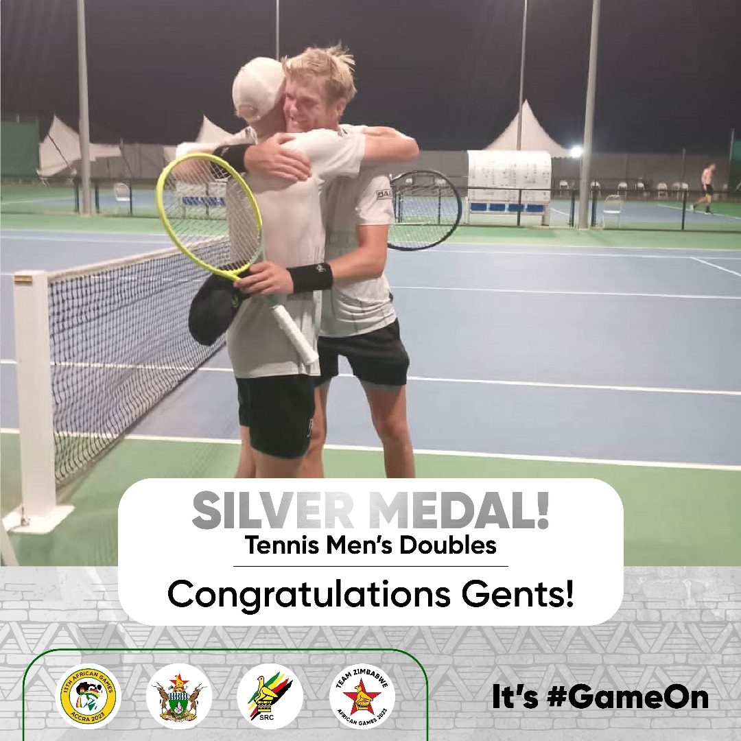 #MedalAlert 9th Medal in the Team Zimbabwe Bag! Lock it in for silver! Benjamin and Courtney Lock served up a silver medal for Zimbabwe in men's doubles at the African Games. Tinotenda, Siyabonga, Thank you for making our nation  proud Twiza and Chipembere makalocka mastreets!