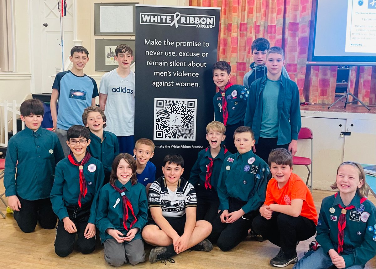 Excellent session talking about @WhiteRibbon_UK campaign with our local @scouts group 🙌🏼