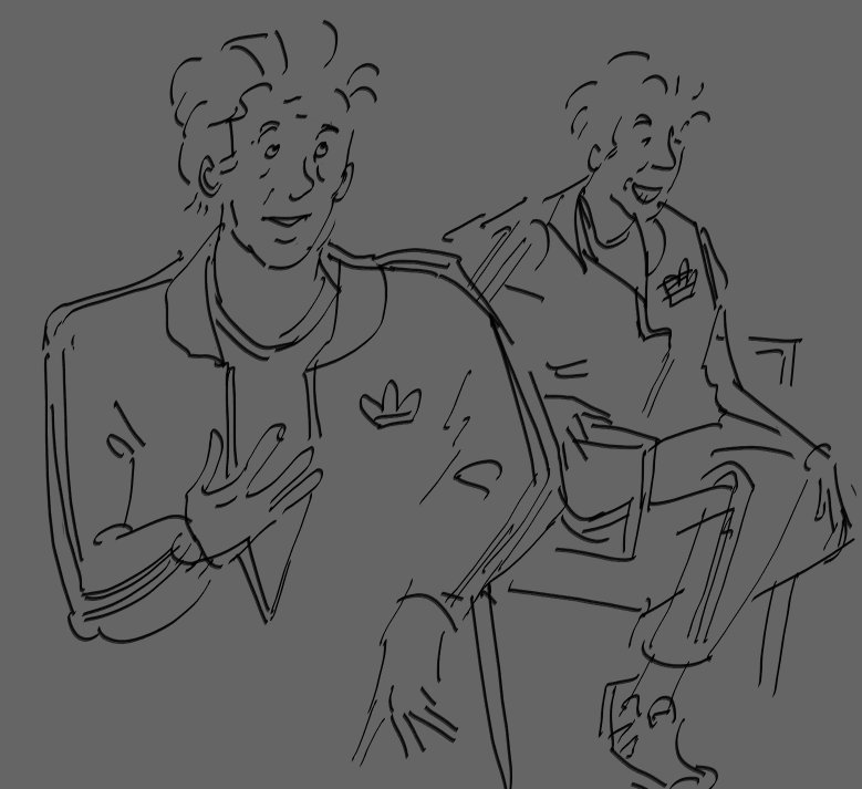 my trek to continue doodling matthew modine every day has rekindled because of seeing him looking fresh in a track suit