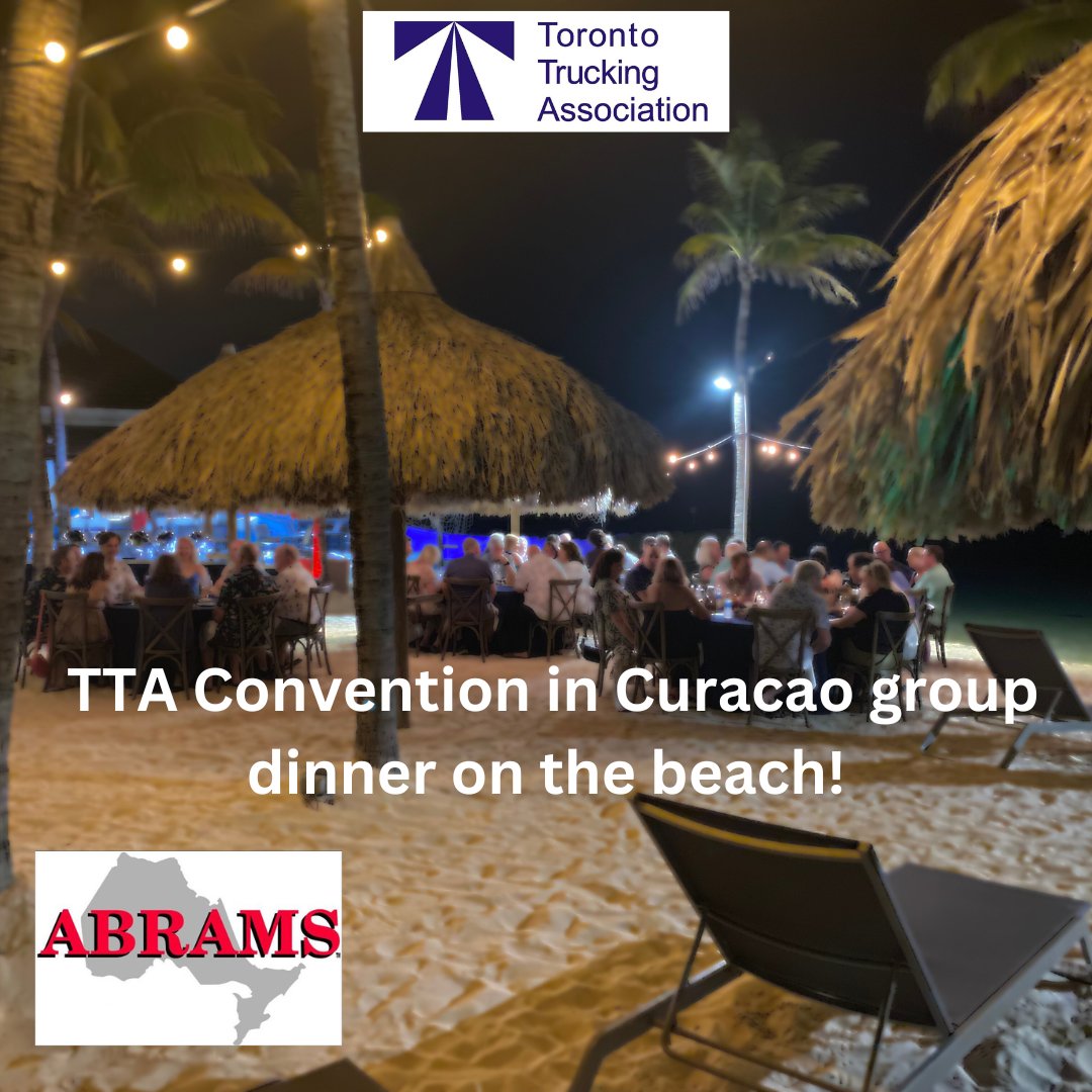 Great group of people at the TTA 2024 Convention in Curacao. Thank you to @AbramsTowing for sponsoring an amazing evening, it was such a great experience!
#TTA #AbramsTowing #Networking #Convention #GTA #Curacao