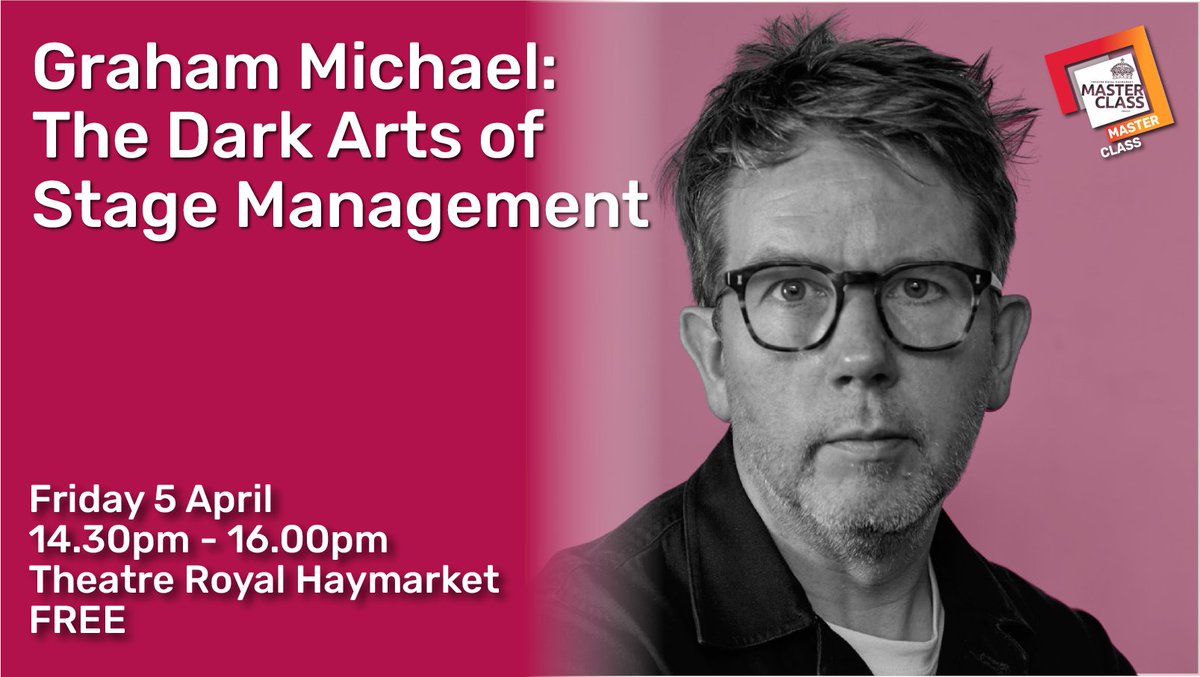 Graham Michael: The Dark Arts of Stage Management. Join us for a session with the Company Stage Manager of @DorianGrayPlay, ideal for anyone interested in Stage Management or the logistics of bringing world-class theatre to the stage🎭 🎟️Book FREE place➡️bit.ly/GrahamMichaelMC