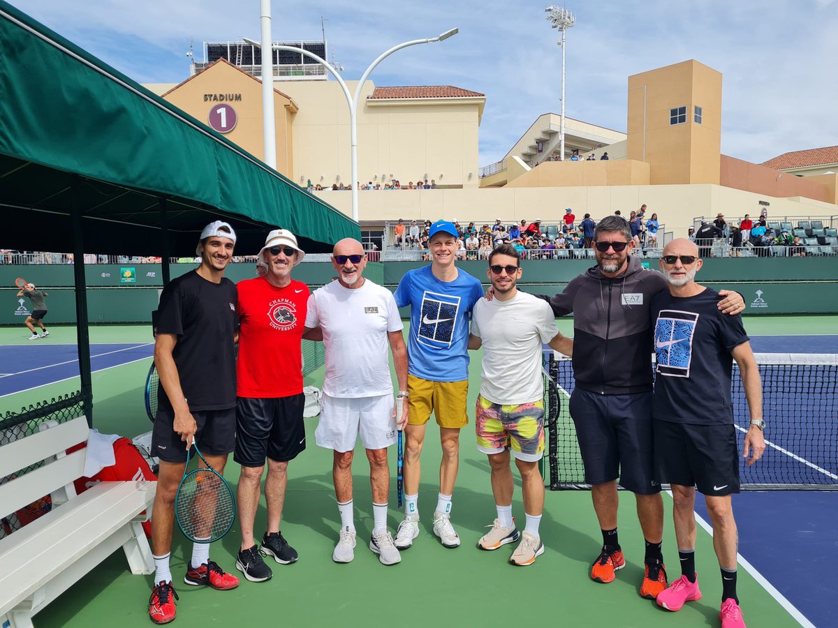 Hanging with the legend Gipo Arbino and the boys in Indian Wells. #forza