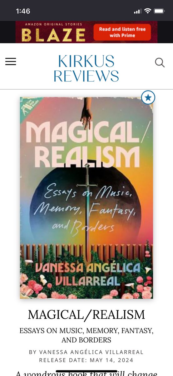 Vanessid's tweet image. My book, MAGICAL/REALISM, got a starred review from Kirkus. Still pinching myself. I just. Thank you so much. kirkusreviews.com/book-reviews/v…