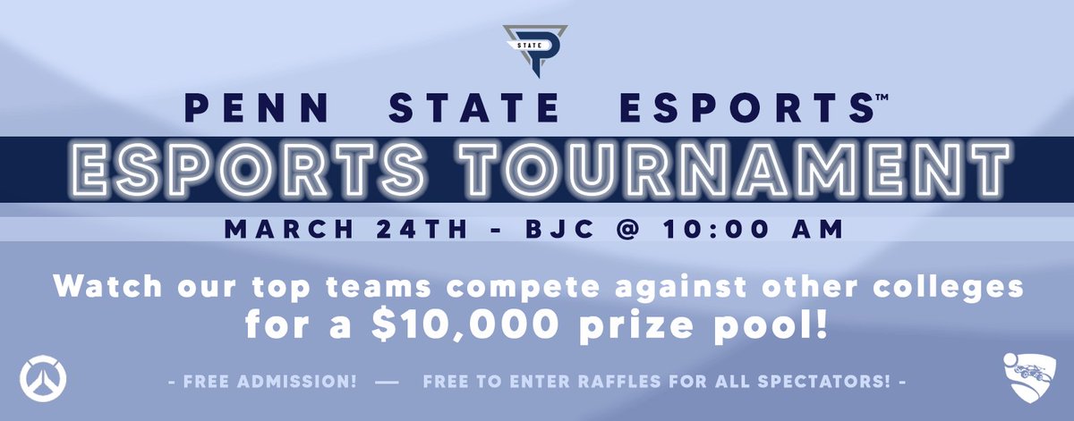 🚨 THE BIG WEEKEND IS UPON US 🚨

Watch teams from across the country compete for $10,000 in Overwatch and Rocket League! 👀

We'll see you at the BJC on Sunday 😎