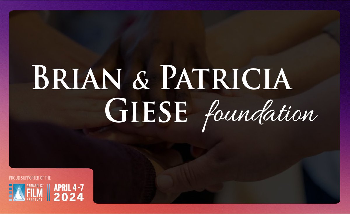 A heartfelt thank you to the Brian and Patricia Giese Foundation, our presenting sponsors for the 2024 Annapolis Film Festival. Their work truly strengthens the Annapolis community and we are immensely grateful for their support. #AnnapolisFilmFest #AFF24 #GieseFoundation