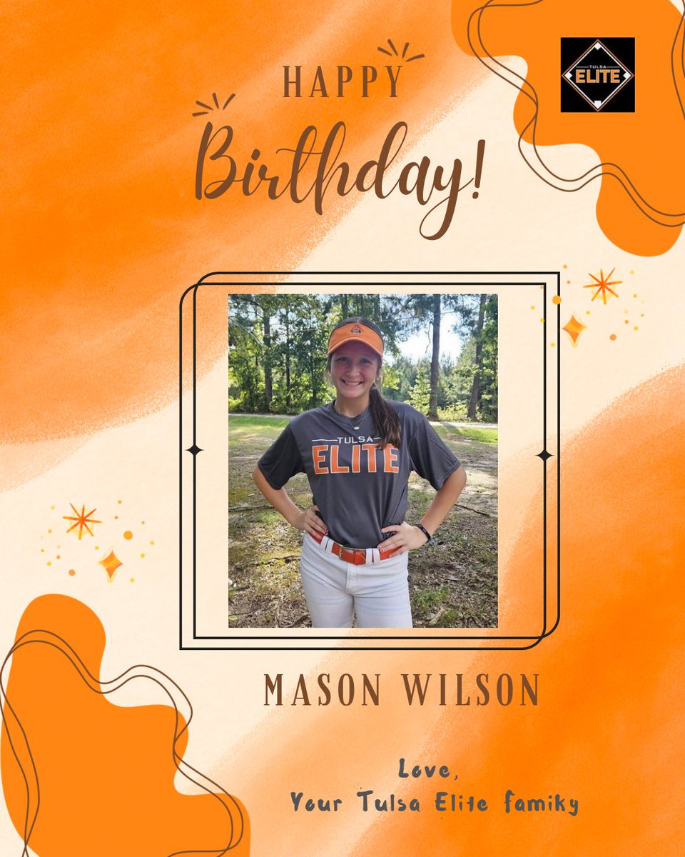 Happy Sweet Sixteen, Mason! Hope have the best day!!! @TulsaEliteSB