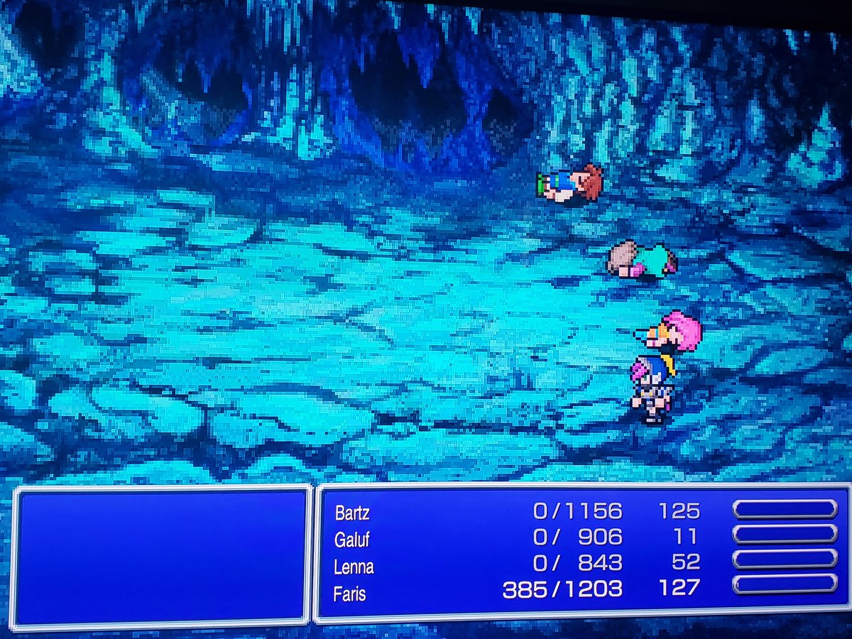 LadyPelvic's tweet image. So Idk if Final Fantasy V is challenging now in what I assume &quot;the 2nd act&quot;(?), and I can no longer have classes all willy nilly or do I just suck?

WE OUT HERE BOIZ.

#stillwinning #barely