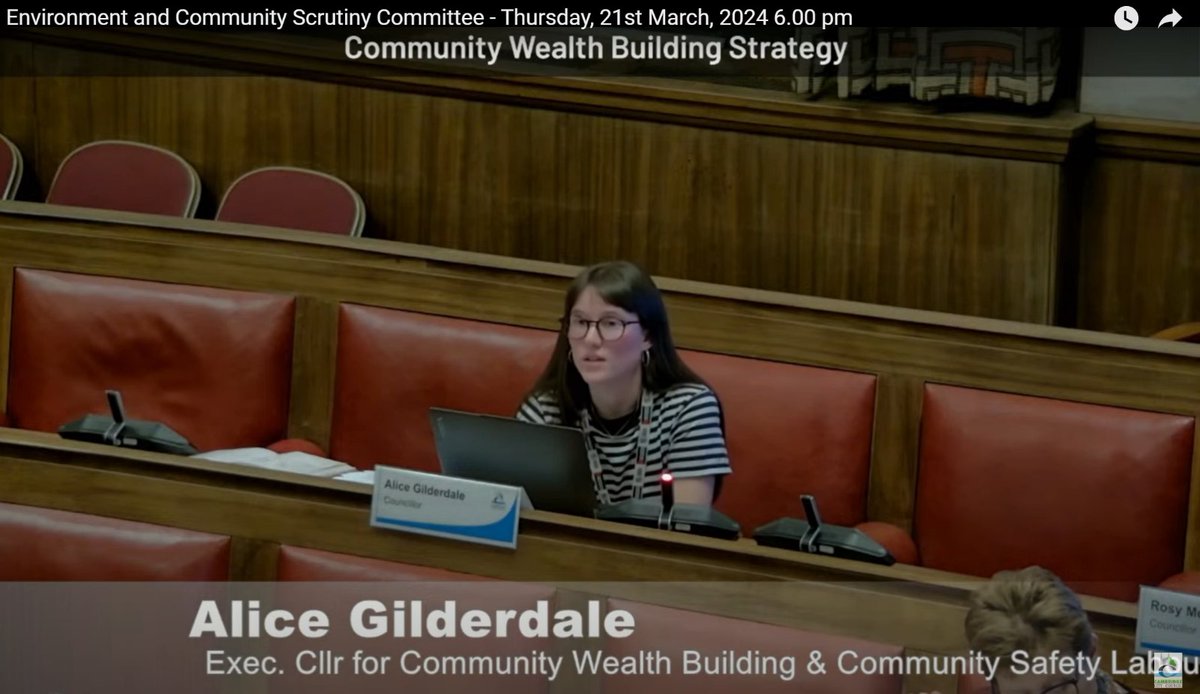 Thrilled to have led the work on @camcitco's first Community Wealth Building Strategy & for it passing unanimously at tonight's E&C Scrutiny Committee. Excited to see how this work develops in the future and thanks to all the community groups who have been involved so far! ✊