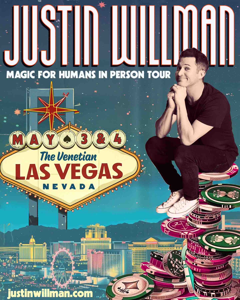 Las Vegas, have you gotten your tickets yet? Join me for two nights of mind blowing 🤯 madness on May 3 & 4 at @venetianvegas Justinwillman.com for tickets!