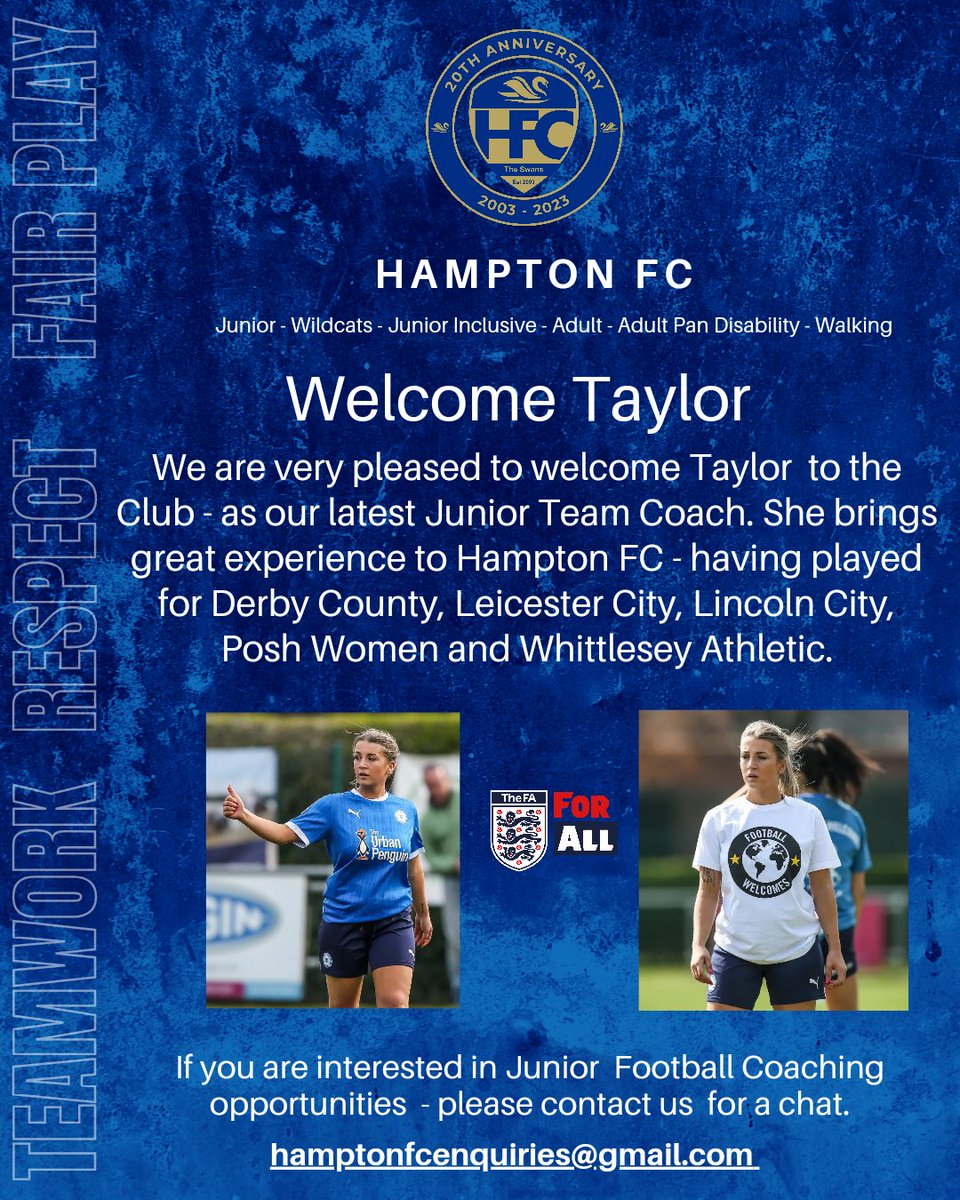 HamptonFCPeter1's tweet photo. Welcome Taylor.

@HuntsFA @PDJALUK @HerewardSport https://t.co/Y2GnWnKw66