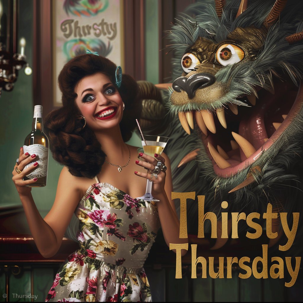 Happy Thirsty Thursday 🥂
I hope everyone is having a beautiful day🩷

Strike a Pose 📸

#ThirstyThursday
#happythirstythursay

 #Thursday #StateOfTheUnion #thursdayvibes #comeonman  #today #Cocktails #beer #drinkinggame  #ai #digitalart #MidjourneyAI #openai  #aiartcommunity…