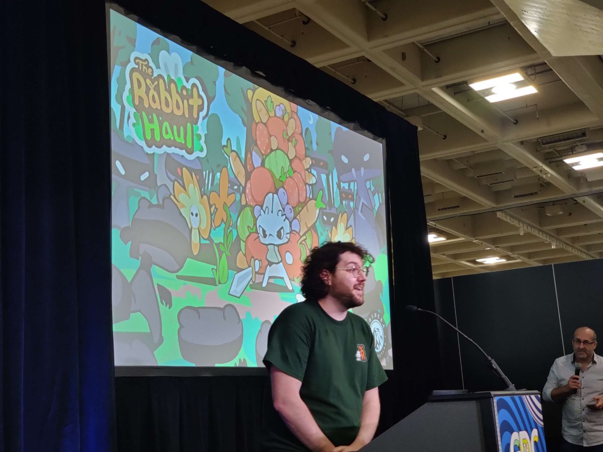 We are SO thrilled to announced that we have won Day 2 of #GDC20224 Pitch Competition. We're glad that people seem to love The Rabbit Haul as much as we do! Congratulations Isael on an incredible presentation.

#CanadaGDC2024