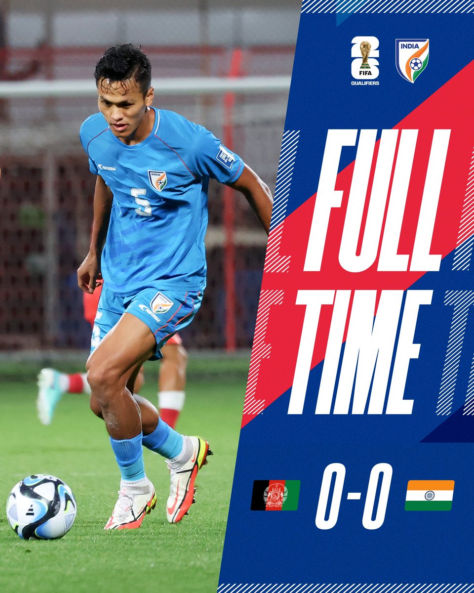 IndianFootball's tweet photo. It ends all square at the Damac Stadium.

#AFGIND ⚔️ #FIFAWorldCup #AsianQualifiers 🏆 #BlueTigers 🐯 #IndianFootball ⚽️ https://t.co/QQCrY3igZD