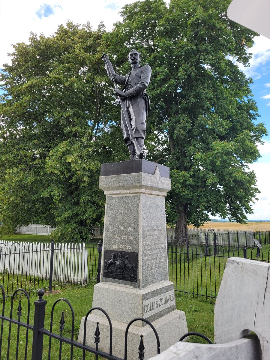 114th Pennsylvania Regiment, the brain-child of Charles H. T. Collis, an Irish immigrant who settled in Philadelphia becoming a prominent young lawyer. He later won the #MEDALOFHONOR for his actions at Fredericksburg.

Photos taken June 2023.