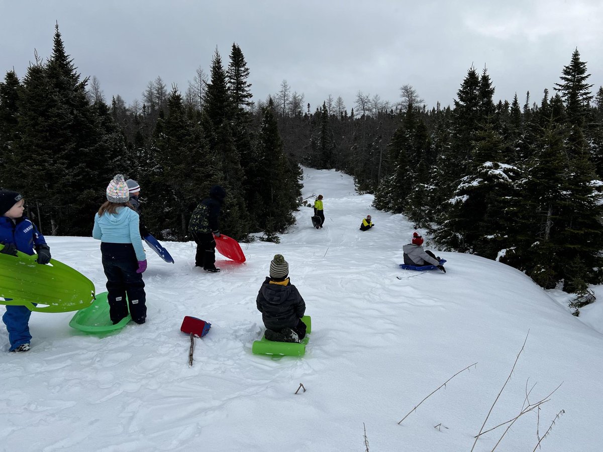 Our grade 2’s and 3’a were able to #DartOutdoors today for some sliding fun. Beautiful day for it! <a href="/schoolsportsnl/">School Sports NL</a>
