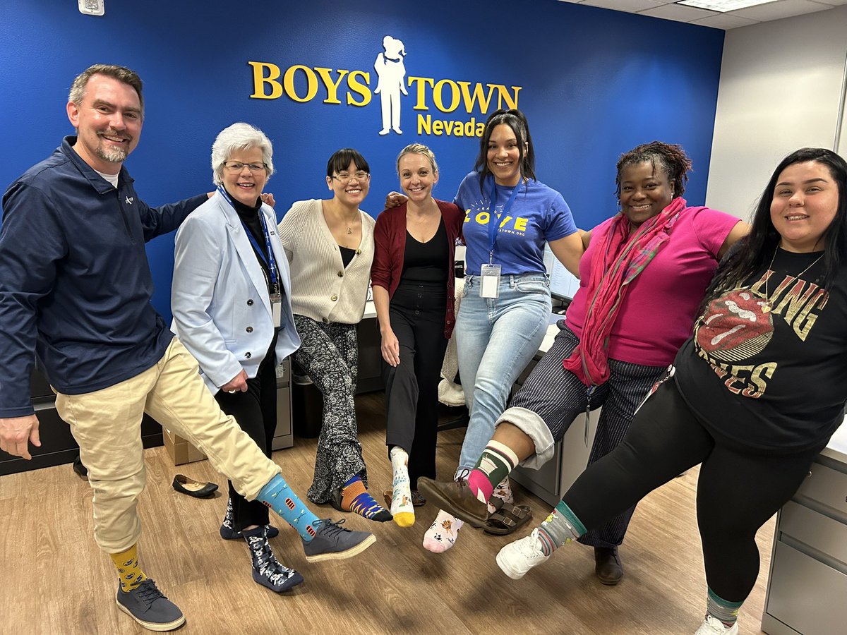 Many teams across @BoysTown rocked funky socks in honor of #WorldDownSyndromeDay! 💙💛 #RockYourSocks #BTproud