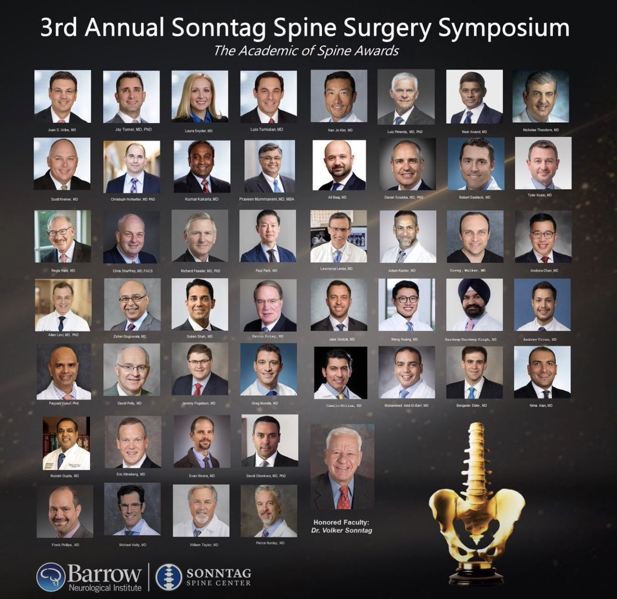 Tomorrow, March 22nd, at the Sonntag Spine Symposium (AKA The Academic Spine Awards), we will host 50+ leaders in the spine field and the C suite executives of more than 80% of worlds spine market in one room. We will be discussing and exploring the most up to date topics