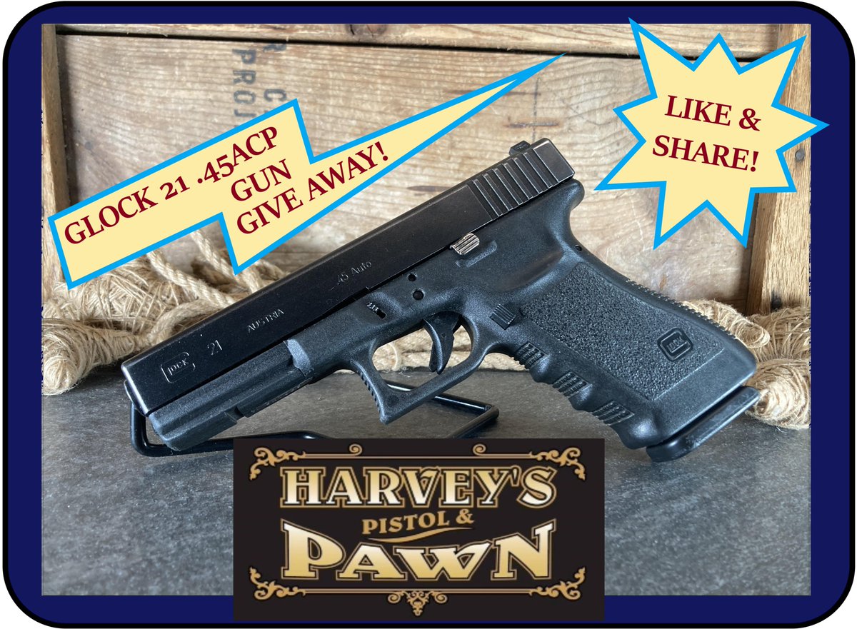 harveyspistols's tweet photo. Hey All! This week's giveaway is a LEO Glock 21 .45acp! Remember to like and share to win! Thanks and good luck to all! https://t.co/RasrVIaRdV