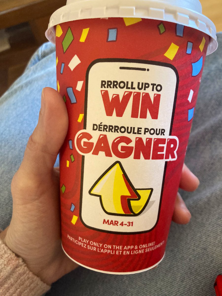 I want to be clear: moving Roll Up The Rim To Win to an app was a betrayal. The intimacy and community of fishing a scrap of paper cup with bite marks on it from your cup holder and getting a free coffee in return was a sacrosanct. This is an insult to our nation’s traditions