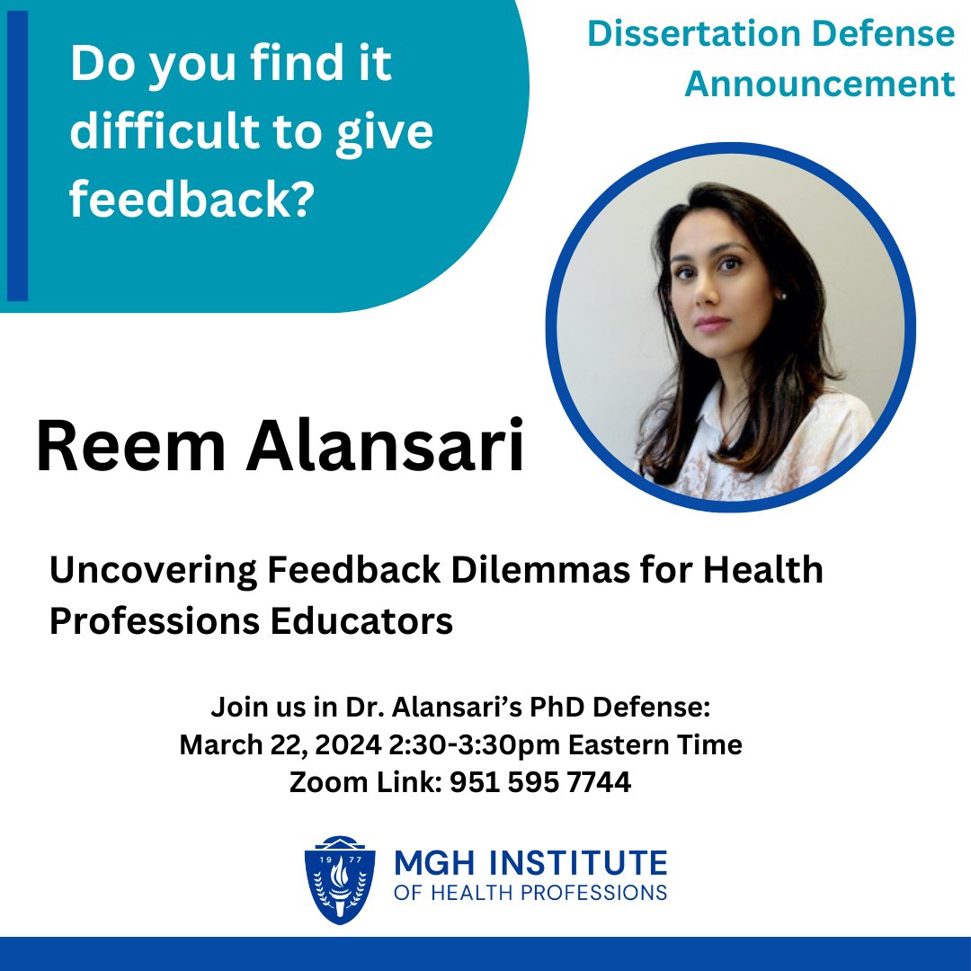 Please join us for Dr. Reem Alansari's PhD Dissertation Defense. Add to your calendar: evt.to/emhdoussw