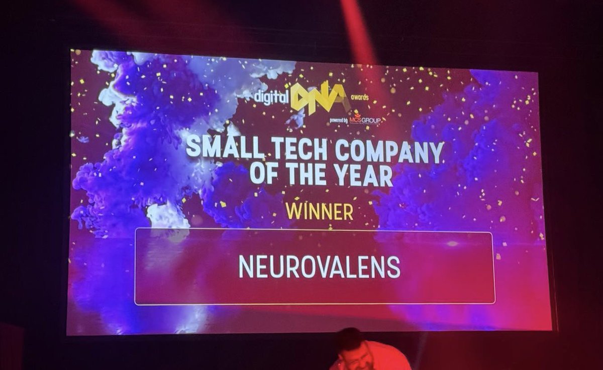 Delighted to win Small Tech Company of the Year @DigitalDNAHQ #ddna2024