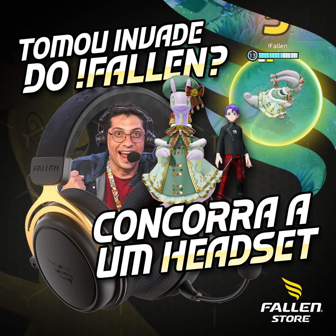 #SORTEIO 🎉#GIVEAWAY
A <a href="/fallenstore/">Fallen Store</a> pode te invadir e te mandar um Headset Fallen Pantera
 Pra participar é simples 
- Se você encontrar o !fallen em uma partida sua, tire um print de vc jogando com ou contra ele e poste nos comentários com a frase :TOMEI INVADE DA <a href="/fallenstore/">Fallen Store</a>