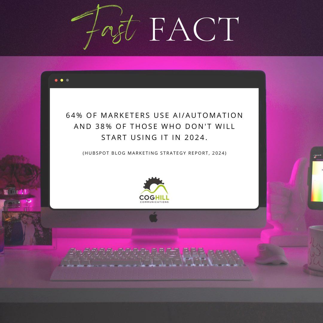 CoghillComms's tweet photo. Are you utilizing #AI for marketing? 

We've used it in support of #marketing efforts, but it's not taking creative control. 

Our unique creative approach will always take the lead! 

Remember, when it comes to AI, it’s simply a tool, not a replacement for marketing measures. https://t.co/iqGPRls4P2