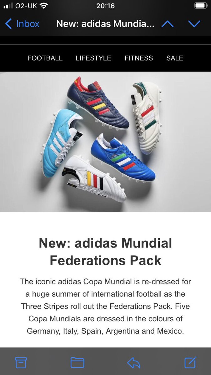 Adidas know …only gone and done a copy of their beautiful, iconic Copa Mundials in Sky Blue especially in recognition of our FA Cup run 😜😆😆@TheSkyBlueHub @deanocity3 @SkyBluesExtra @ccfcshirts @realvicminett @Coventry_City