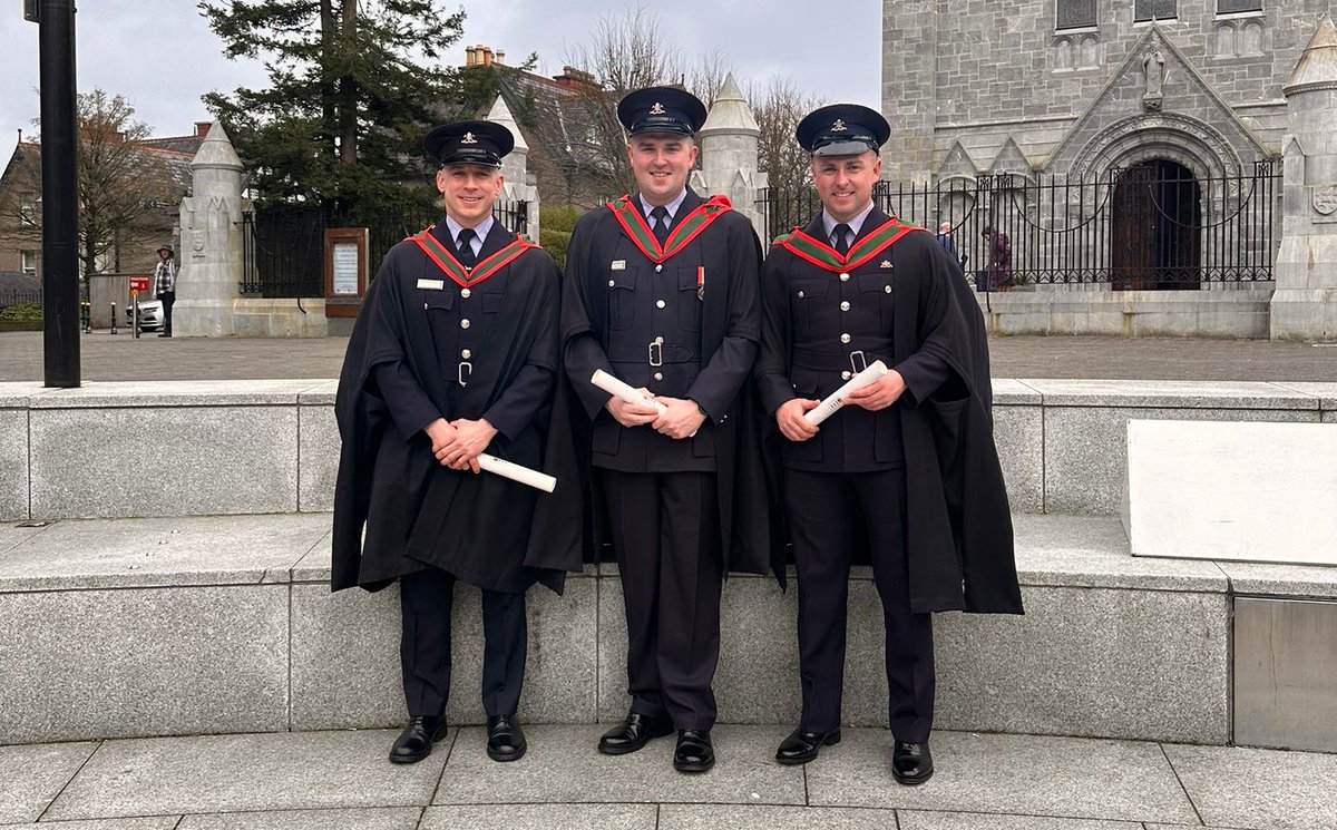 DubFireBrigade's tweet photo. Congratulations 🎉 to Firefighter/Advanced Paramedics

Andy Rogers
Lar Ging
Dean Kelly

who graduated today with a Master's of Science in Specialist Paramedic Practice from @UCC 🎓 https://t.co/MMGQyyTt0e