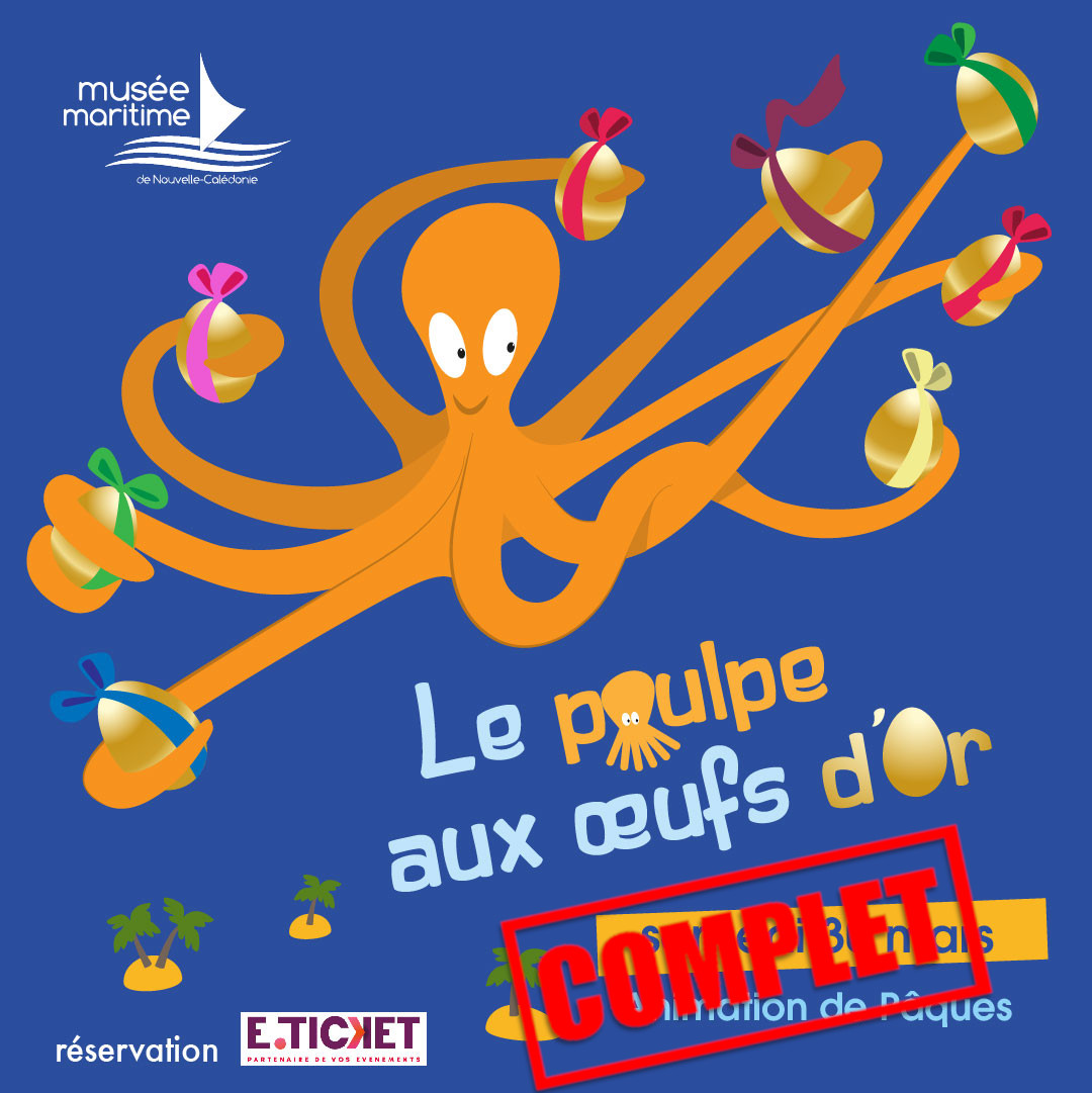 Le 🦑 remercie tous les explorateurs qui vont l'aider à chercher ses 🥚d'Or samedi 30 mars au musée ☺️! Toutes les sessions affichent COMPLET ! #paques