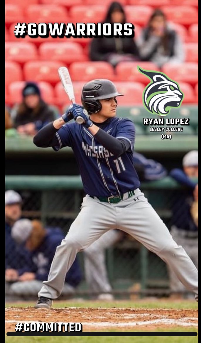 Congratulations to Soph. Ryan Lopes on his commitment to <a href="/Lesley_BSB/">Lesley University Baseball</a> 
Ryan challenges himself each and everyday to push himself and his teammates to get better. Congratulations to Ryan and his family on this accomplishment! #Mcc-D3 <a href="/Mind_Of_Marcus/">Marcus Perry</a> <a href="/MassasoitCC/">Massasoit Community College</a>