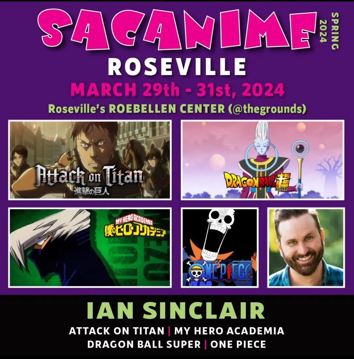 My next stop on my 2024 Spring tour is @SacAnime March 29-31st! I’ve had a great time at every Sac Anime I’ve ever been to so I can’t wait to be back!