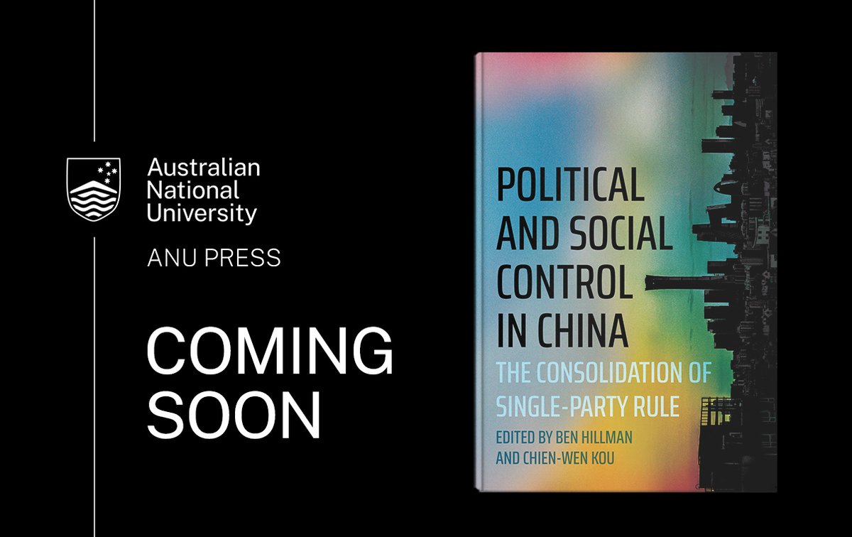 During the past decade Xi Jinping has reasserted the #CCP's dominance of state and society, tightening political and social controls to consolidate the Party’s monopoly on political power in #China. Learn more from leading experts in our upcoming title doi.org/10.22459/PSCC.…