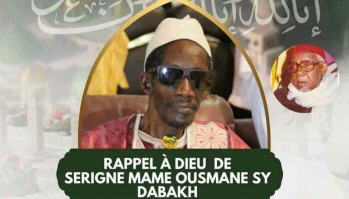 C'est avec une profonde tristesse que j'ai appris le rappel à Dieu de Serigne Mame Ousmane Sy, fils de cadet d'El Hadj Abdoul Aziz Sy Dabakh (RTA). J'adresse mes sincères condoléances à la communauté Tidiane et à tous les musulmans du Sénégal. Puisse Allah le Tout Puissant…