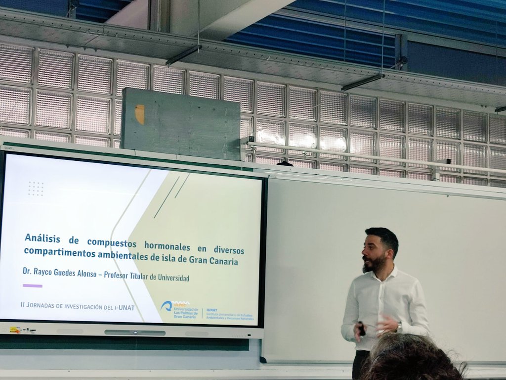 horplanat's tweet photo. Ayer y hoy hemos participado en las II Jornadas de Investigacion de nuestro instituto @iunatulpgc. Hoy con una charla sobre como hemos conseguido que Gran Canaria se convierta en referenrte en el estudio de disruptores endocrinos al haber analizado hormonas en diferentes muestras https://t.co/LbUZf5OKlZ