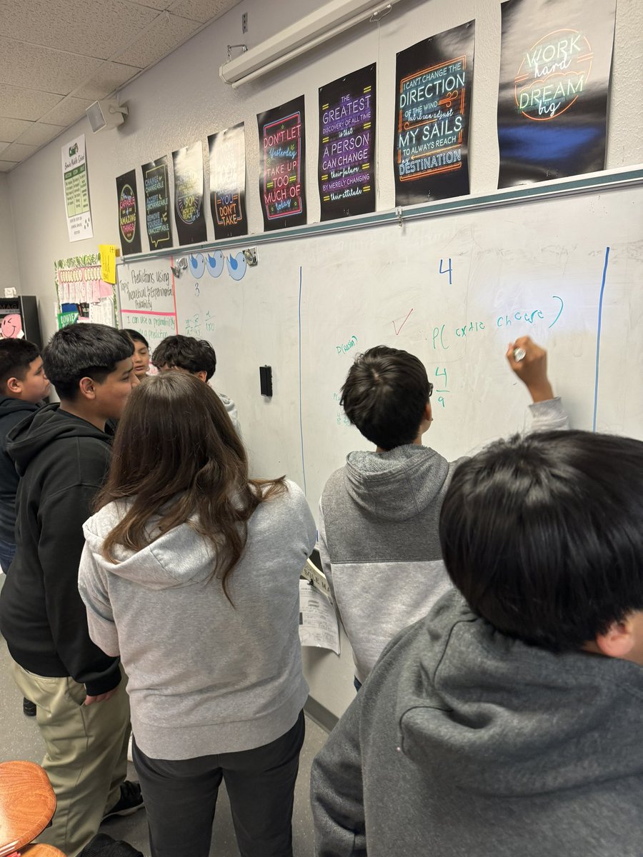 Tshin_math's tweet photo. More building thinking classroom strategies happening in Ms. Davis’s class @IrvingBowie_MS Love seeing students be engaged and taking turns in thinking out loud and problem solving! @IrvingISD @iInstructIrving https://t.co/ny2H0JBbK5