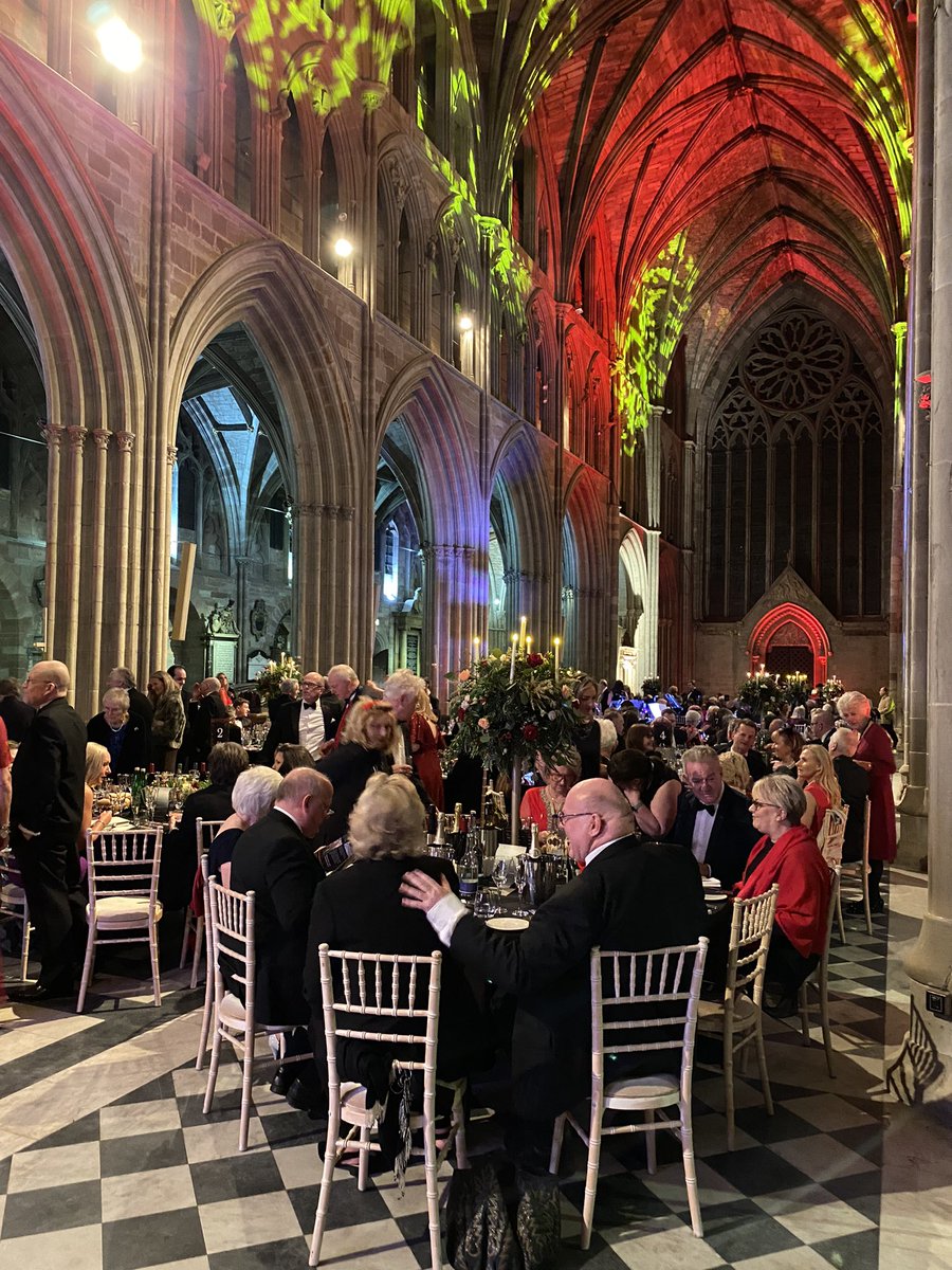 StRichardsHosp's tweet photo. We’re here in the beautiful surroundings of @WorcCathedral for our Grand Gala Dinner, celebrating 40 years of our care in Worcestershire 💙 https://t.co/xiz7HBqzIe